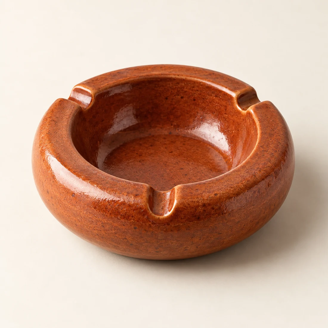 Lunar Crater ashtray in Rust
